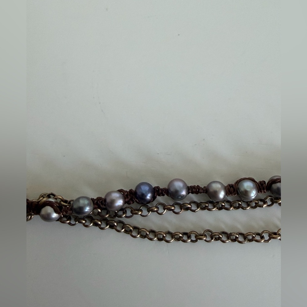 Lucky Brand Bronze and Pearl with Cross Charm Bracelet - Picture 6 of 7